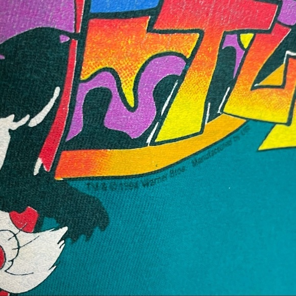 vintage 90s blue looney tunes surf tuff t-Shirt - Picture 7 of 9